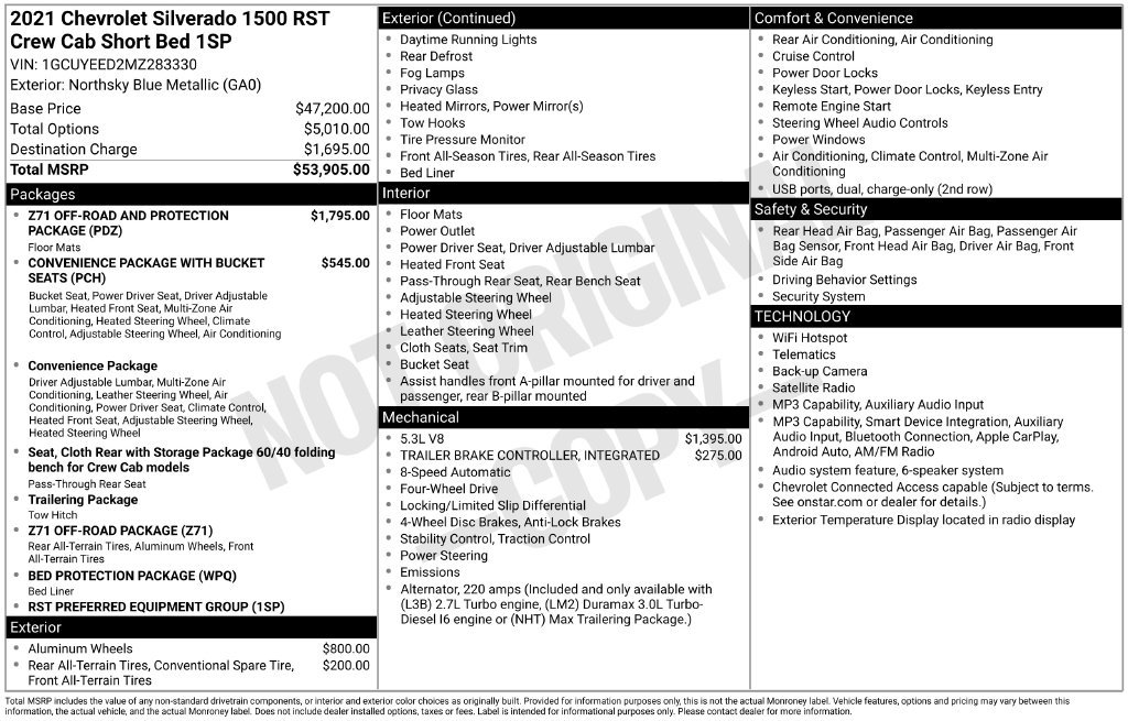 Used 2021 Chevrolet Silverado 1500 RST AWD/4WD image 62