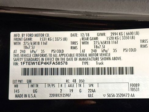 Used 2019 Ford F150 XLT w/ Equipment Group 302A Luxury image 31