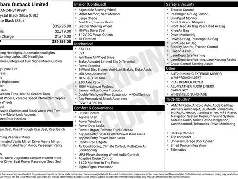 Used 2024 Subaru Outback Limited image 32