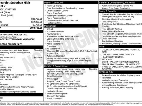 New 2026 Chevrolet Suburban High Country AWD/4WD image 11