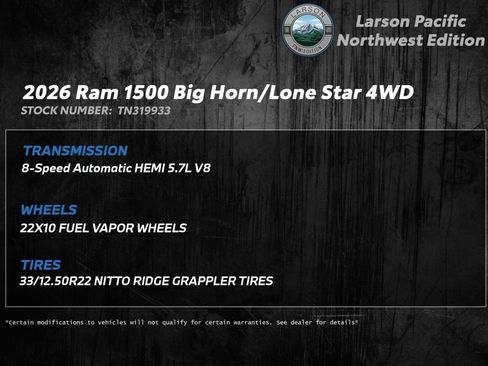 New 2026 RAM 1500 Big Horn AWD/4WD image 11