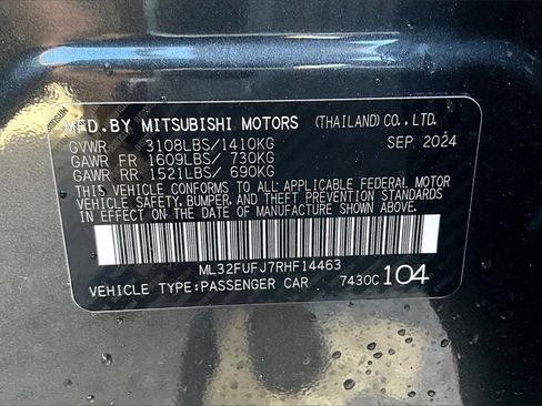 New 2024 Mitsubishi Mirage G4 Black Edition image 13