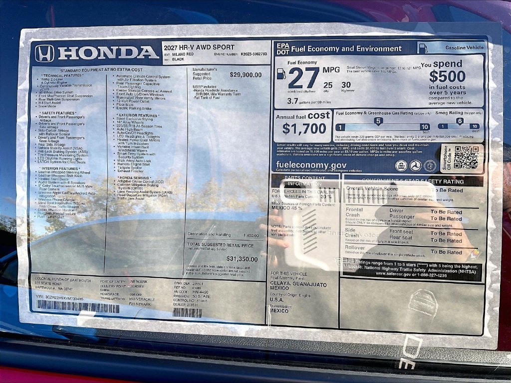 New 2027 Honda HR-V Sport image 16