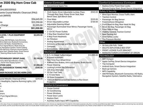 Used 2025 RAM 3500 Big Horn image 33