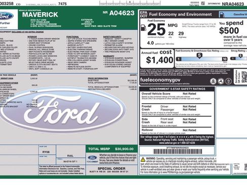 Used 2022 Ford Maverick XLT w/ Equipment Group 300A Standard AWD/4WD image 6