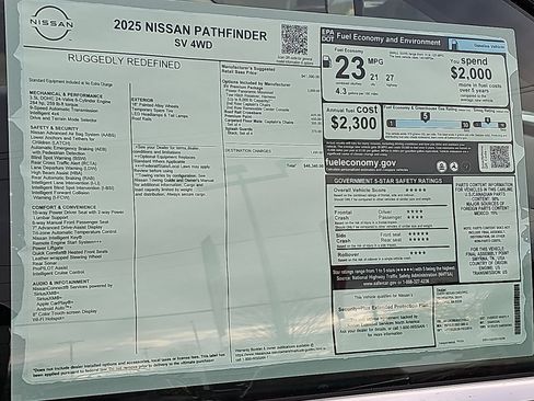 New 2025 Nissan Pathfinder SV w/ SV Premium Package image 20