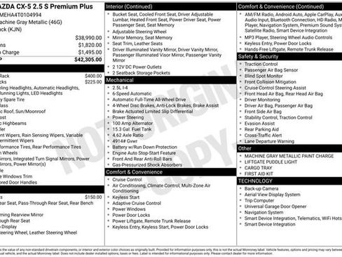 New 2026 MAZDA CX-5 2.5 S w/ Premium Plus Package AWD/4WD image 26
