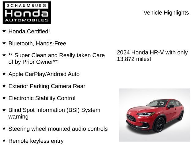 Certified 2024 Honda HR-V Sport image 14