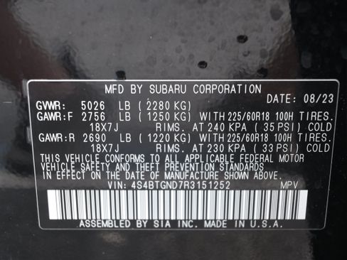 Certified 2024 Subaru Outback Limited XT w/ Popular Package #2 AWD/4WD image 33