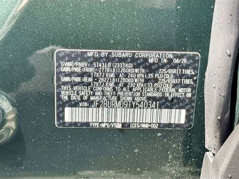 New 2026 Subaru Outback Wilderness AWD/4WD image 30