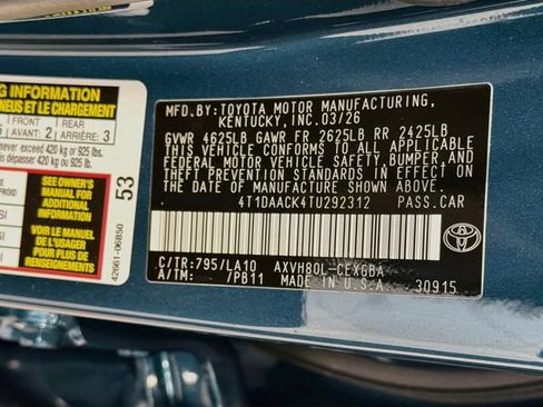 Used 2026 Toyota Camry XLE w/ Premium Plus Package FWD image 26