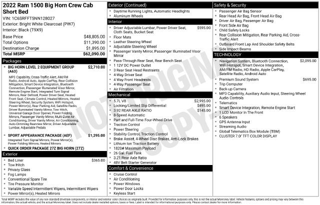Used 2022 RAM 1500 Big Horn AWD/4WD image 10