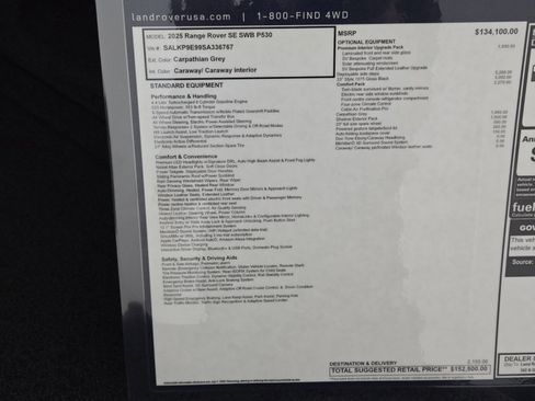 New 2025 Land Rover Range Rover SE image 34