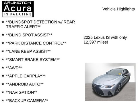 Used 2025 Lexus IS 350 F Sport w/ Accessory Package 2 AWD/4WD image 8