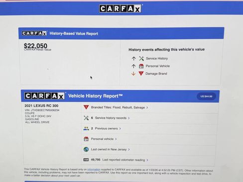 Used 2021 Lexus RC 300 Base AWD 2dr Coupe w/ Navigation Package image 52