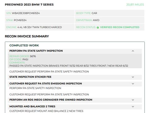 Used 2023 BMW 760i xDrive AWD/4WD image 6