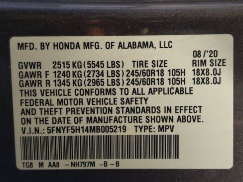 Used 2021 Honda Pilot LX image 33