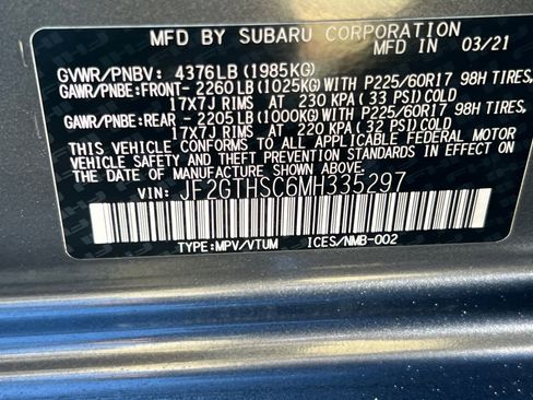 Certified 2021 Subaru Crosstrek 2.5i Sport w/ Moonroof Package image 33