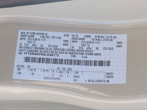 New 2025 Ford Ranger Lariat w/ FX4 Off-Road Package image 11