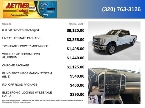 Used 2019 Ford F250 Lariat w/ Lariat Ultimate Package AWD/4WD image 5