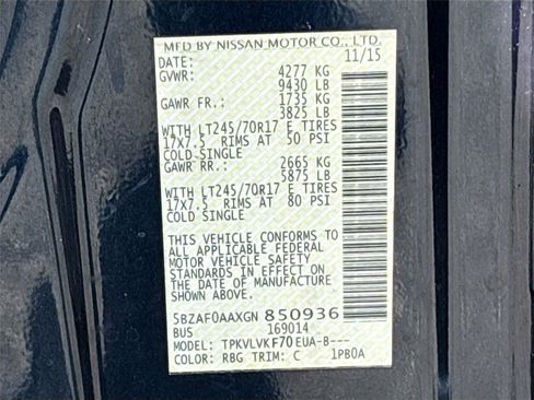 Used 2016 Nissan NV 3500 SL image 35