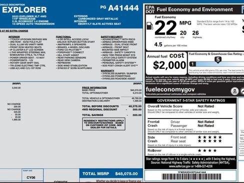 Used 2023 Ford Explorer XLT w/ Equipment Group 202A image 4