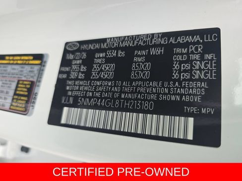 Certified 2026 Hyundai Santa Fe Limited FWD image 34