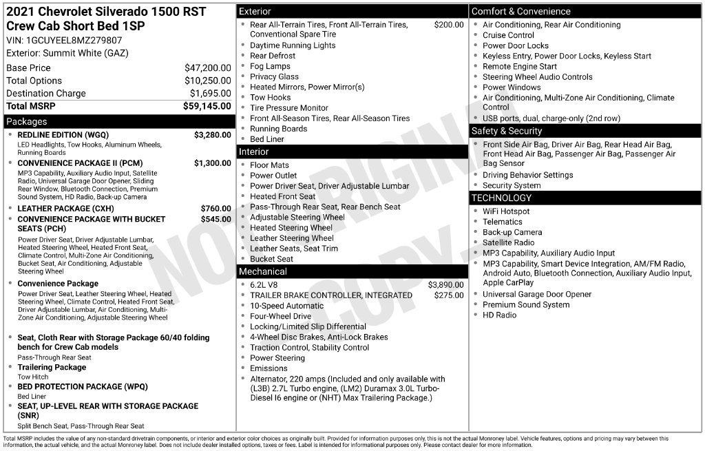 Used 2021 Chevrolet Silverado 1500 RST w/ Redline Edition AWD/4WD image 6