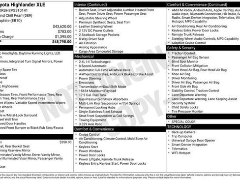 Used 2023 Toyota Highlander XLE AWD/4WD image 31