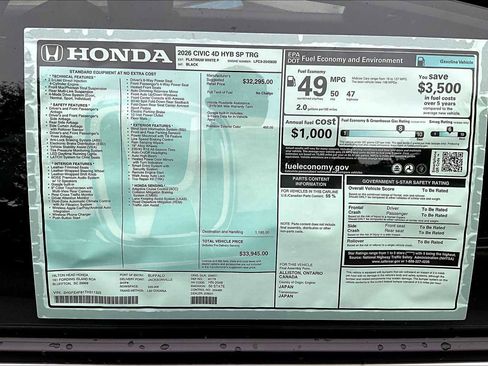 New 2026 Honda Civic Sport Touring image 18