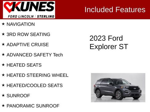 Used 2023 Ford Explorer ST AWD/4WD image 2