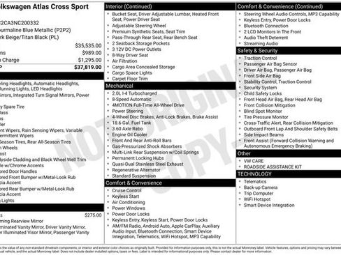 Used 2022 Volkswagen Atlas Cross Sport SE AWD/4WD image 69