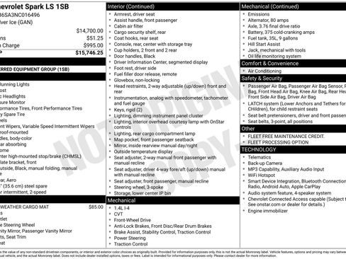 Used 2022 Chevrolet Spark LS FWD image 3