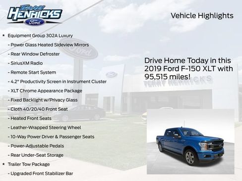 Used 2019 Ford F150 XLT w/ Equipment Group 302A Luxury AWD/4WD image 4