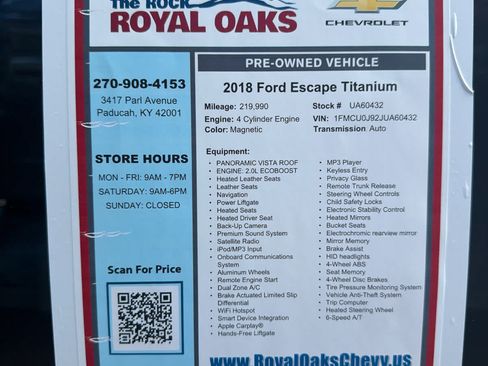 Used 2018 Ford Escape Titanium FWD image 33