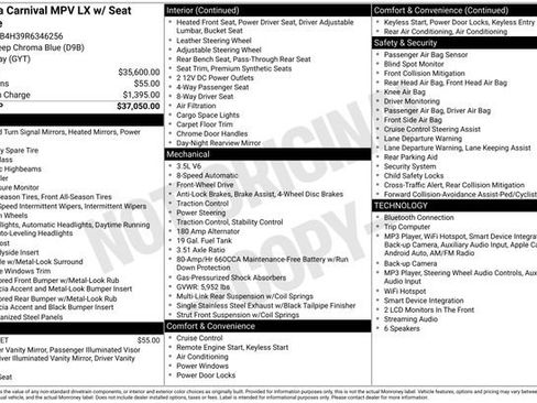 Certified 2024 Kia Carnival LX FWD image 38