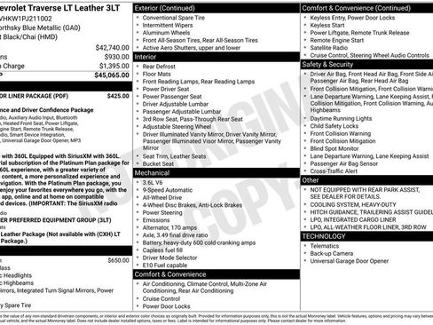Used 2023 Chevrolet Traverse LT w/ LPO, Floor Liner Package AWD/4WD image 28