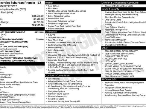 New 2026 Chevrolet Suburban Premier AWD/4WD image 25