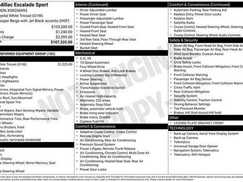 Certified 2025 Cadillac Escalade Sport AWD/4WD image 34