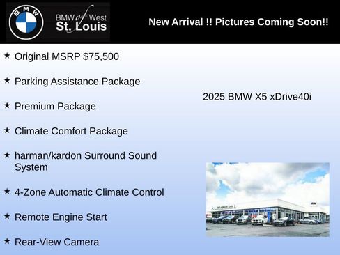 Used 2025 BMW X5 xDrive40i w/ Climate Comfort Package AWD/4WD image 3