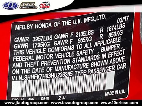 Used 2017 Honda Civic Sport Touring image 22