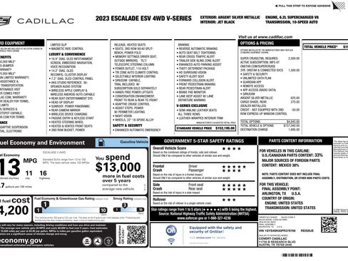 Used 2023 Cadillac Escalade ESV V image 3