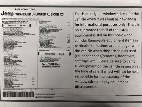 Used 2021 Jeep Wrangler Unlimited Rubicon image 2