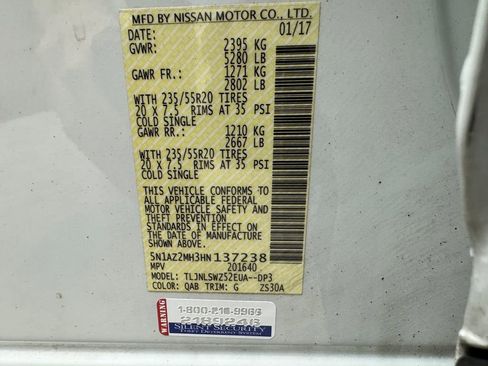 Used 2017 Nissan Murano Platinum w/ Platinum Technology Package image 29