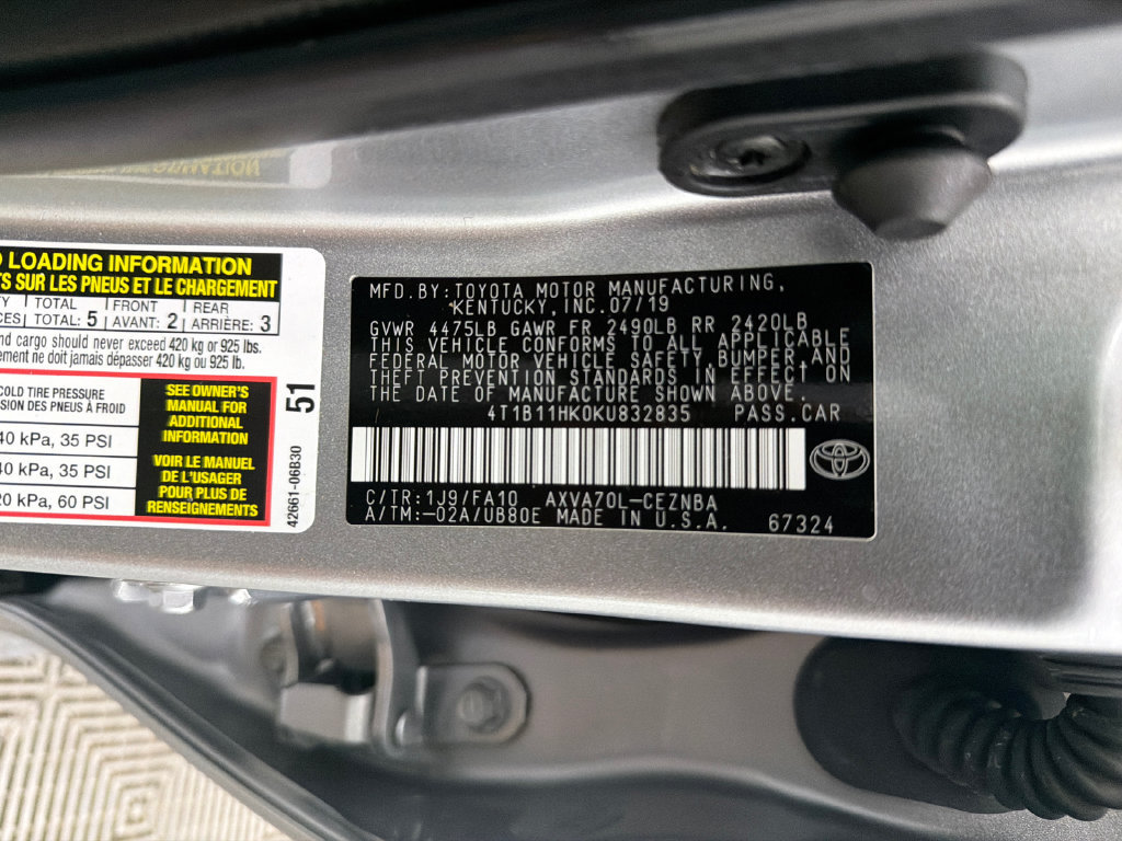 Used 2019 Toyota Camry LE FWD image 31
