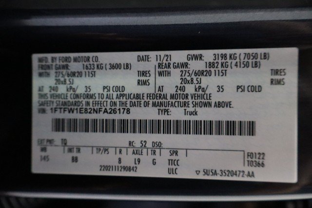 Used 2022 Ford F150 Platinum w/ Equipment Group 701A High AWD/4WD image 98