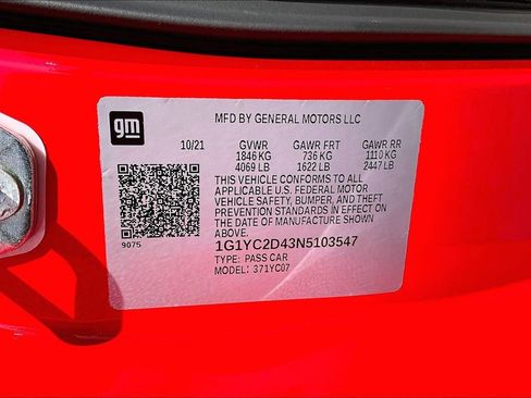 Used 2022 Chevrolet Corvette Stingray Premium Cpe w/ Z51 Performance Package image 33