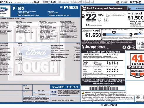 Certified 2018 Ford F150 XL w/ Equipment Group 101A Mid RWD image 3