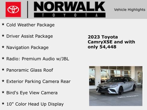Used 2023 Toyota Camry XSE w/ Navigation Package image 10