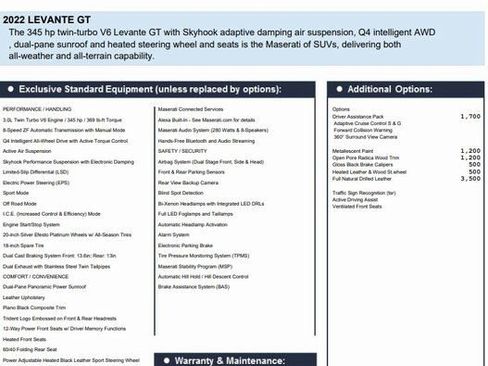 Used 2022 Maserati Levante GT image 2